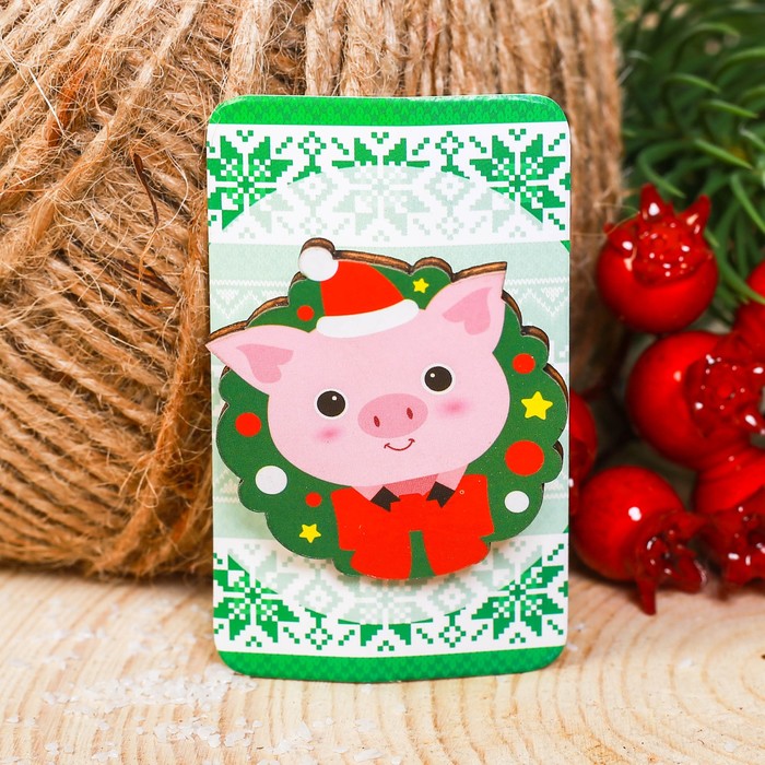 Новогодний значок "Поросёнок"