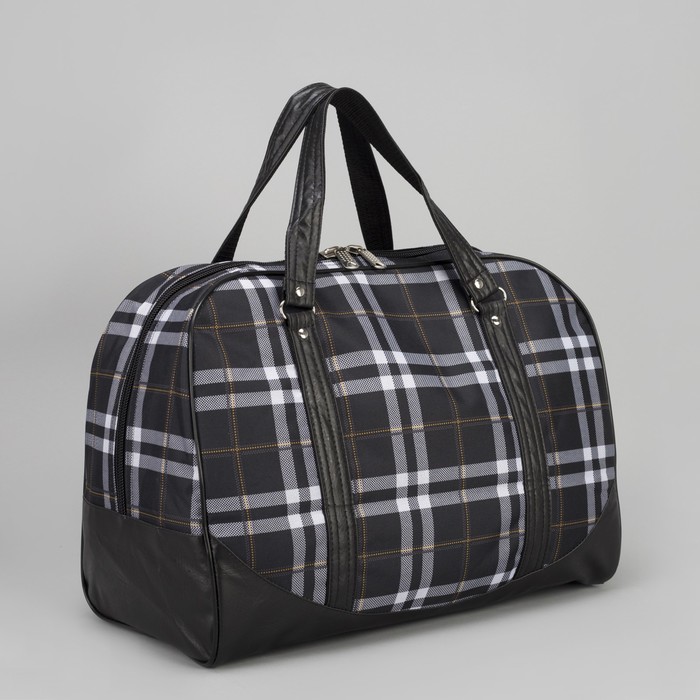 Сумка дорожная, отдел на молнии, цвет чёрный