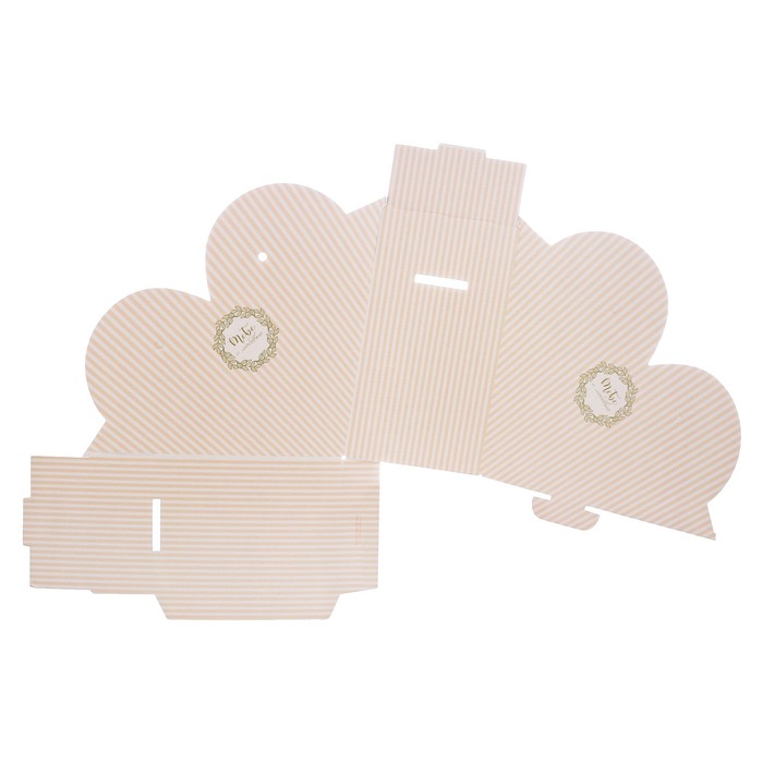 Коробка сердце складная с лентами «Тебе с любовью», 25 х 20 х11 см