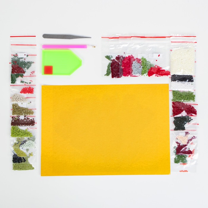 Алмазная мозаика "Тюльпаны" 24*20 см, 27 цветов