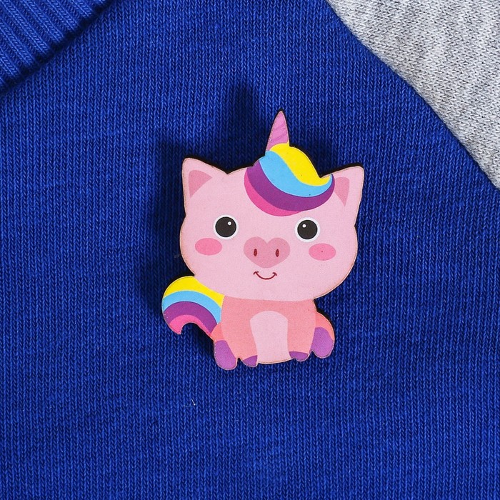 Новогодний значок "Единорог"