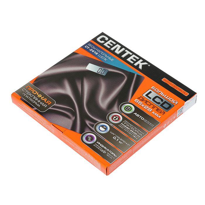 Весы напольные Centek CT-2416, электронные, до 180 кг, "шелк"