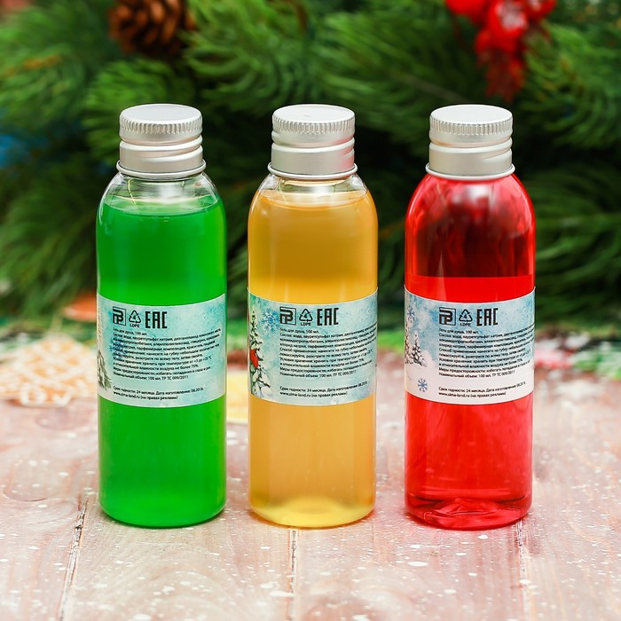 Гели для душа "Удачного нового года", 3 шт. по 100 мл