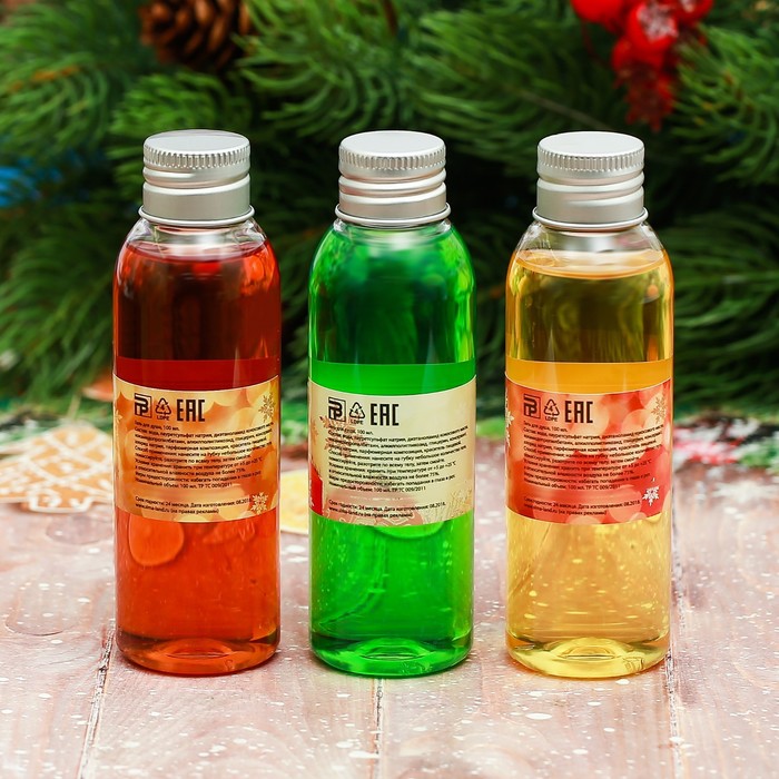 Гели для душа "Чудес в Новом году!", 3 шт. по 100 мл