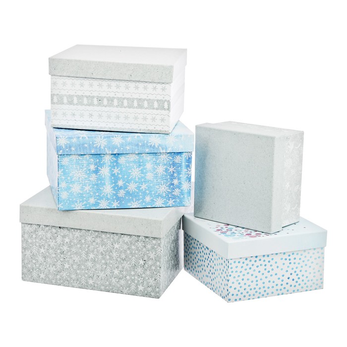 Набор подарочных коробок 5 в 1 «Волшебство», 14х14х8; 16х16х9; 18х18х10; 20х20х11; 22х22х12 с   35801