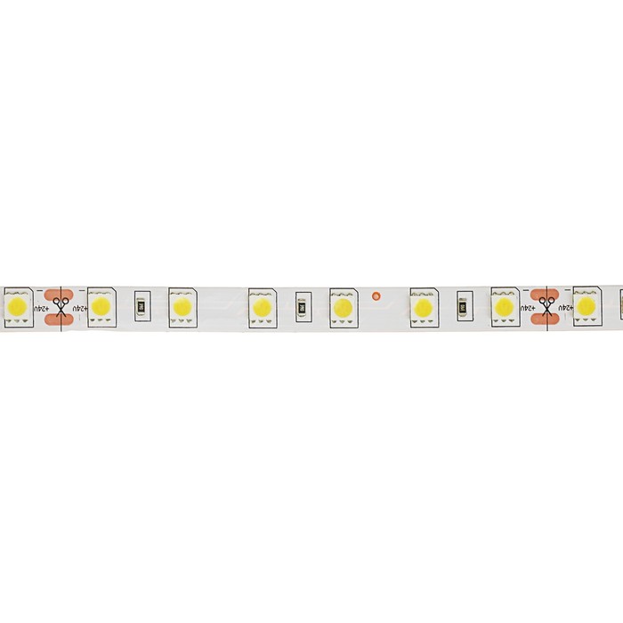 Светодиодная лента SMD5050, 5 м. IP20, 60LED, 14,4W/метр, 12-15 Lm/1 LED, 24V DC, БЕЛЫЙ