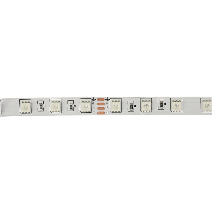 Светодиодная лента SMD5050, 5 м. IP20, 60LED, 14,4W/метр, 12-15 Lm/1 LED, 24V DC, RGB