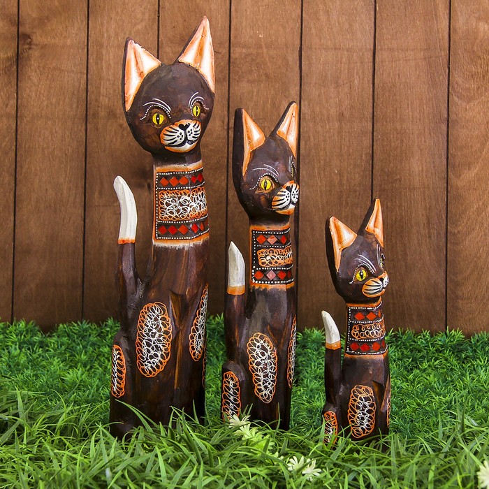 Набор сувенирный "Кошечки" (30,40,50) 18х10х50 см