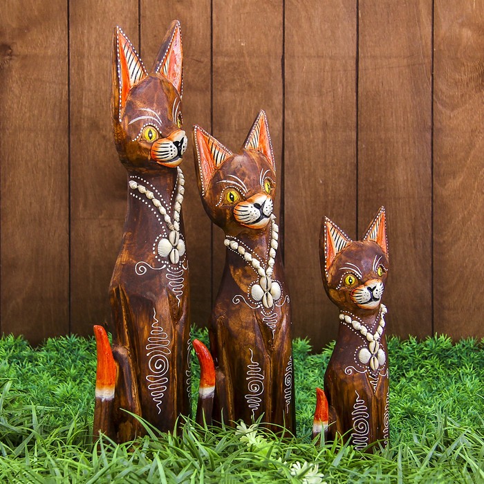 Набор сувенирный "Кошечки" (30,40,50) 18х10х50 см