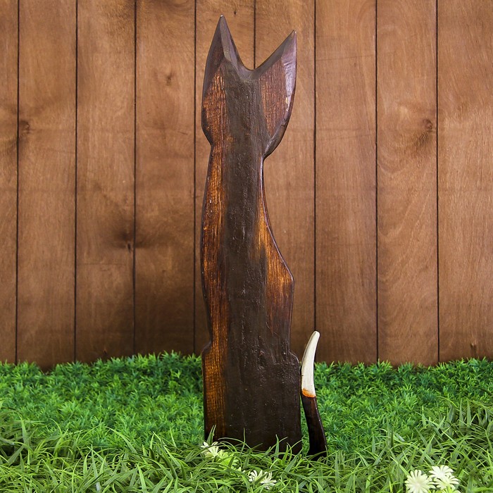 Сувенир дерево "Кошка с голубыми вставками" 14х6х60 см