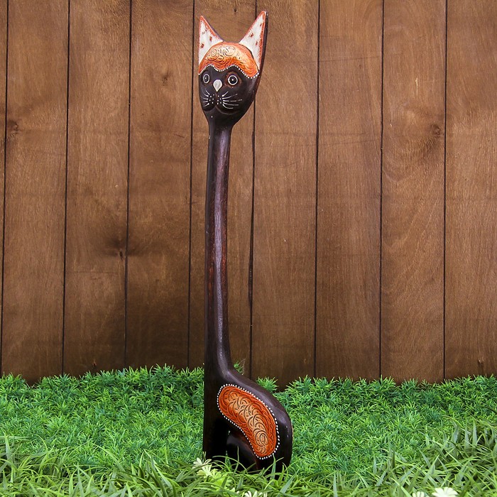 Сувенир дерево "Кошка длинная шея" 13х3х60 см