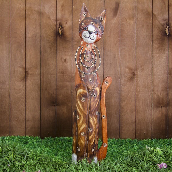 Сувенир дерево "Кошка с шариками" 14х6х80 см