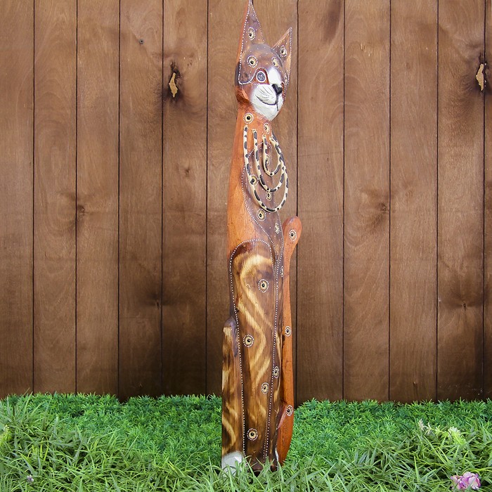 Сувенир дерево "Кошка с шариками" 14х6х80 см