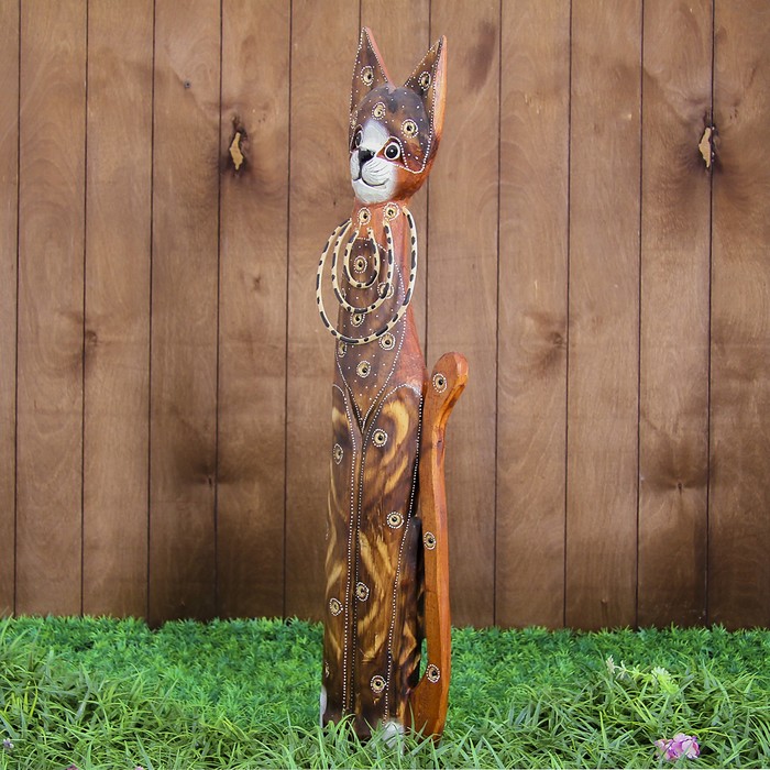 Сувенир дерево "Кошка с шариками" 14х6х80 см