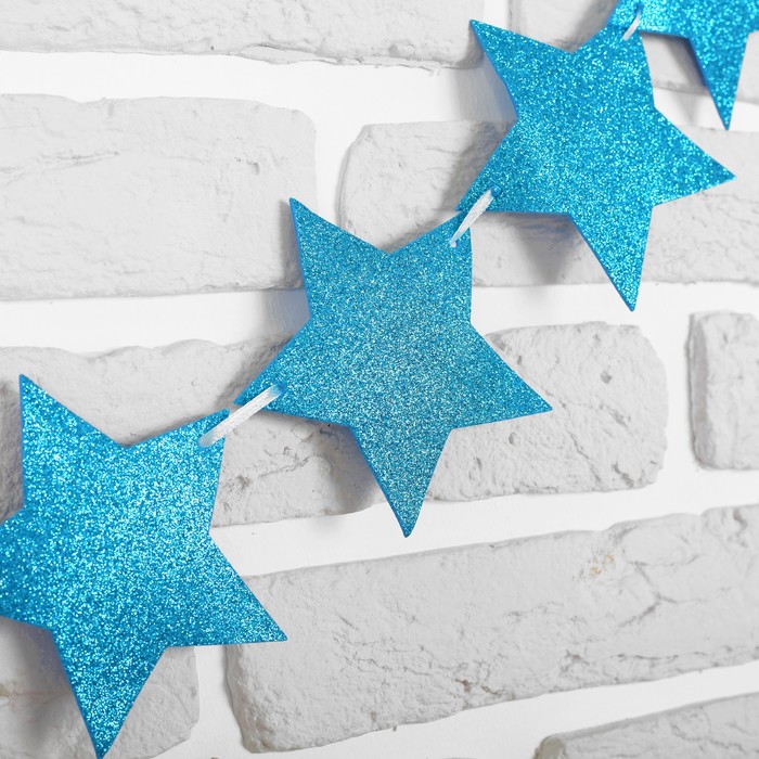 Гирлянда "Звезды", цвет голубой