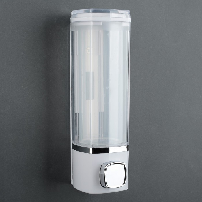 Диспенсер для жидкого мыла механический 280 мл, пластик, цвет МИКС 20,5х7,5х6 см