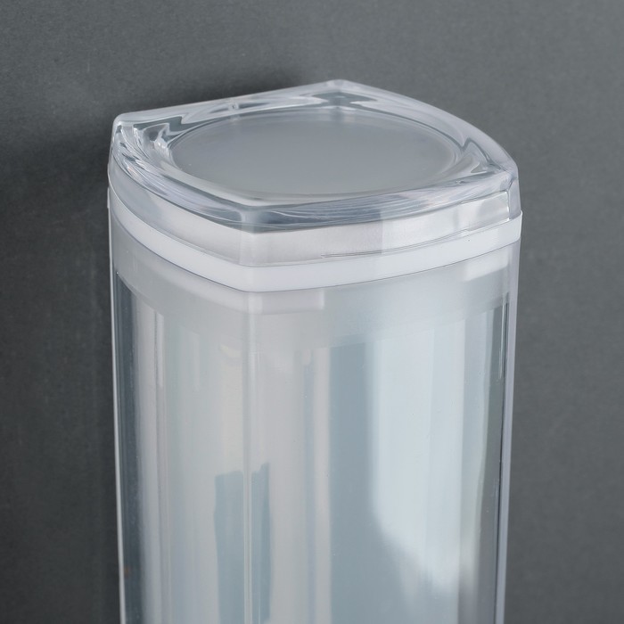 Диспенсер для жидкого мыла механический 280 мл, пластик, цвет МИКС 20,5х7,5х6 см