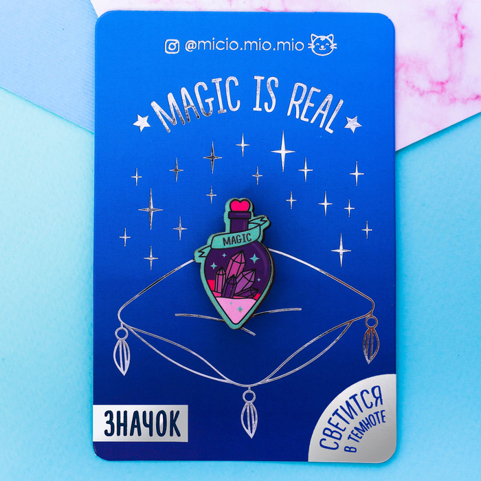 Значок флуоресцентный "Кристалл"