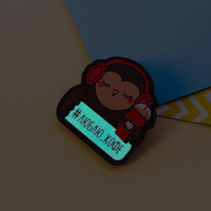 Значок флуоресцентный "Сова"