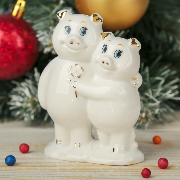 Сувенир керамика "Поросята на свидании" 11,3х8х3,5 см