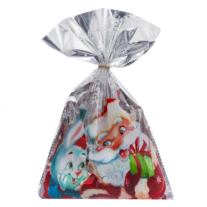 Пакет подарочный пластиковый «С Новым Годом!», 20 × 30 см