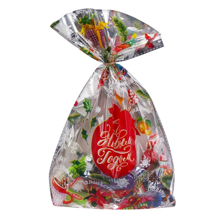 Пакет подарочный пластиковый «Новогоднее настроение», 20 × 30 см