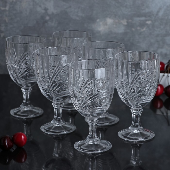 Набор бокалов 6 шт "Ледяная звезда" 250 мл