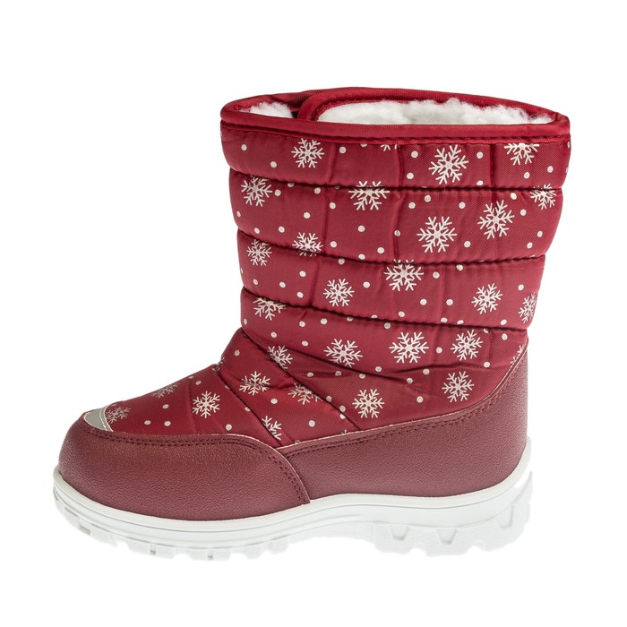 Дутики детские арт. 22.001.19, цвет бордовый, размер 28