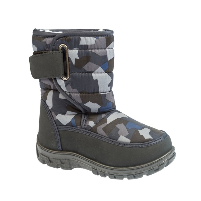 Дутики детские арт. 23.001.04, цвет синий камуфляж, размер 28