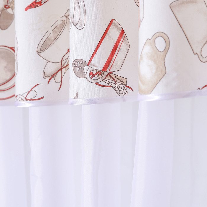 Комплект штор для кухни 145х180 см, вуаль, пэ 100%