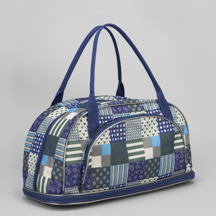 Сумка дорожная "Квадраты", трансформер, 1 отдел на молнии, наружный карман