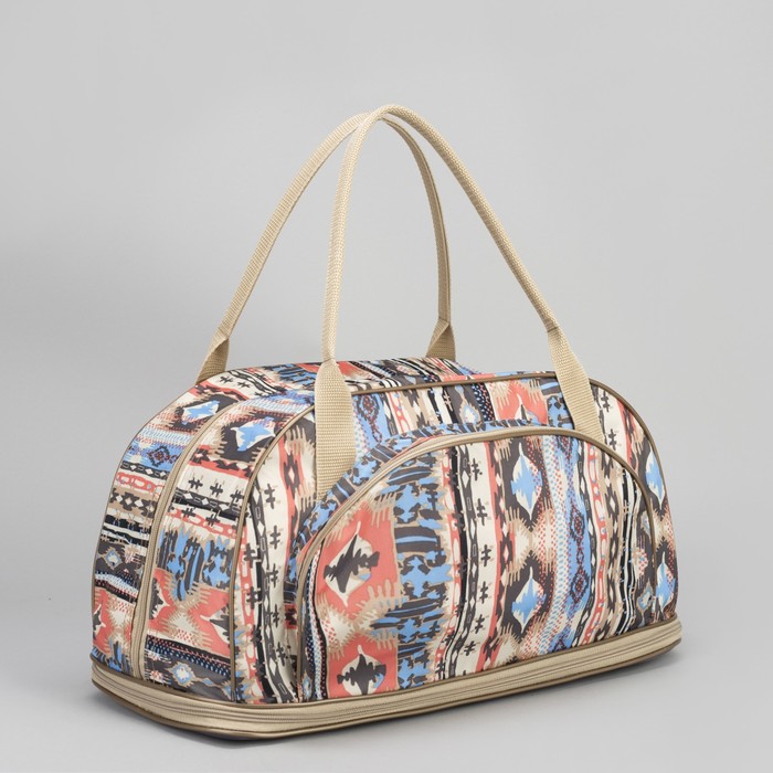 Сумка дорожная "Орнамент", трансформер, 1 отдел на молнии, наружный карман