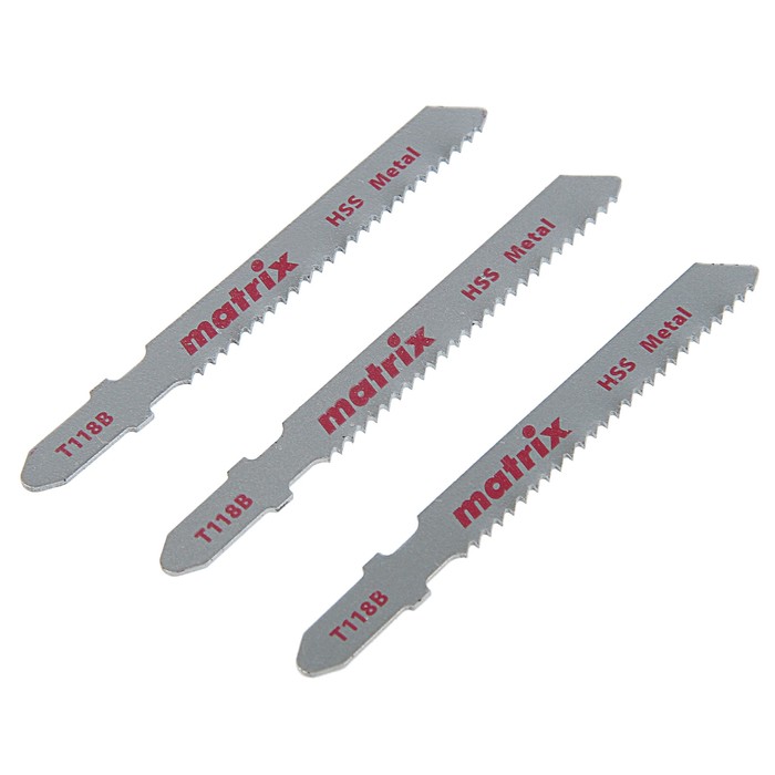Полотна для электролобзика по металлу MATRIX, 3 шт, T118B, 50x2 мм, HSS