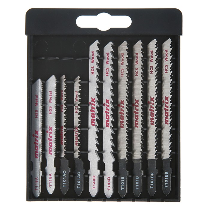 Набор полотен для электролобзика универсальный MATRIX, 10 шт, T-SET1003