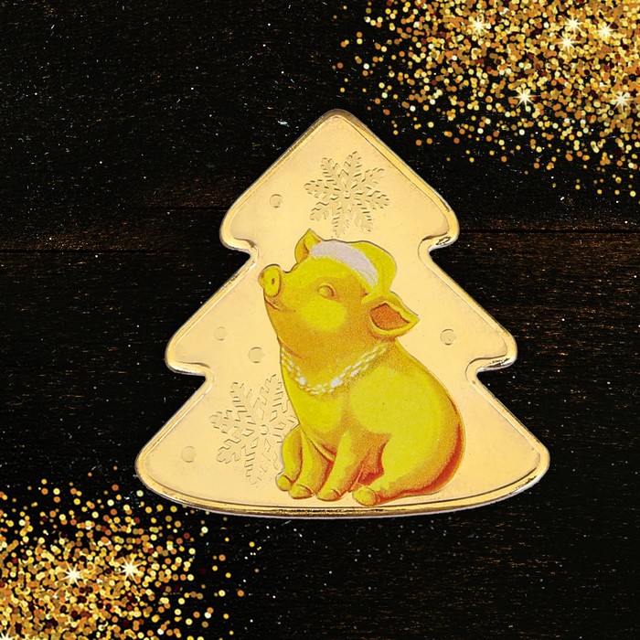 Новогодняя монета "Притягивает богатство"