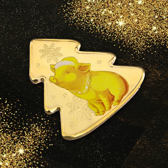 Новогодняя монета "Притягивает богатство"