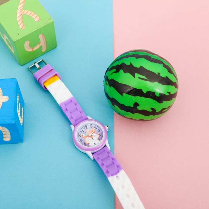 Набор "Лисичка", часы наручные детские, мячик