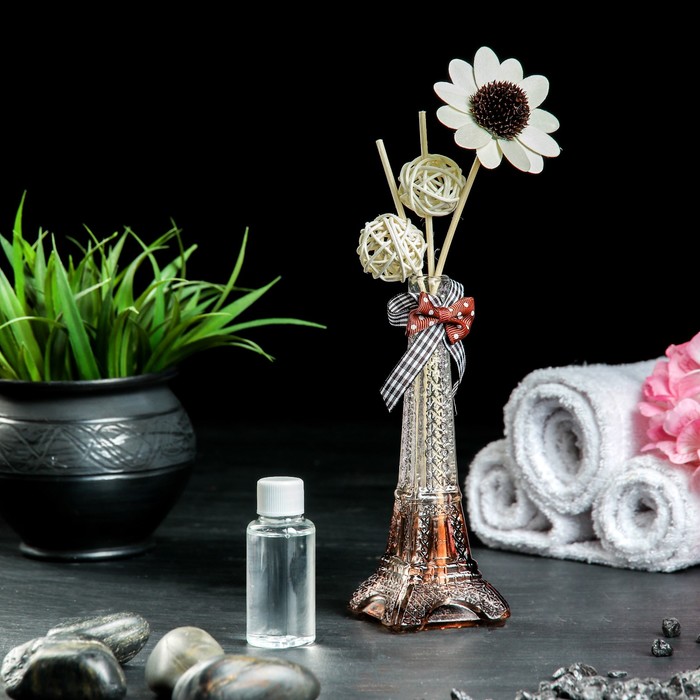 Набор подарочный "Эйфелева башня", ваза, палочки, декор, аромамасло "океан" УЦЕНКА