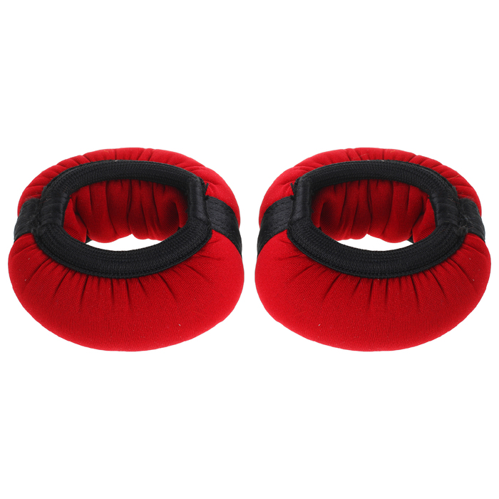 Утяжелители – браслеты неопреновые, дробь, 2х0,2 кг, цвет красный