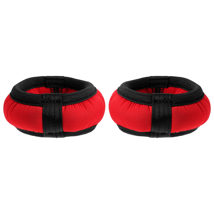 Утяжелители – браслеты неопреновые, дробь, 2х0,1 кг, цвет красный