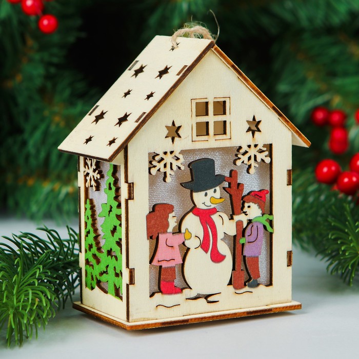 Декор с подсветкой "Новогодний гость"