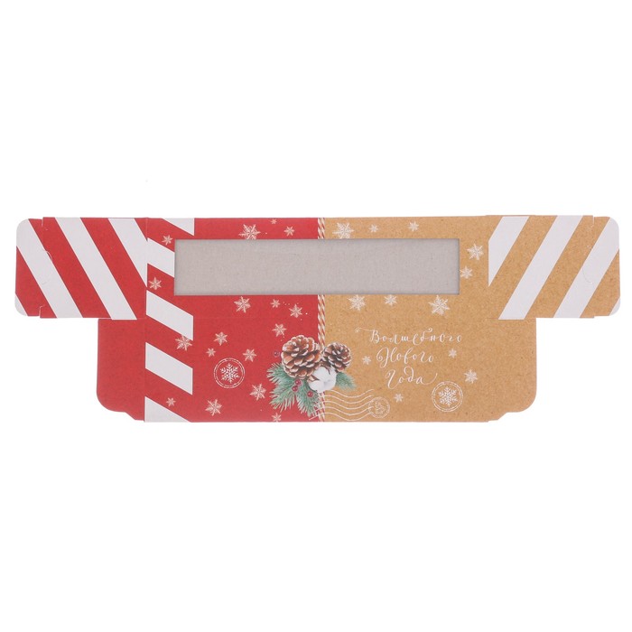 Коробочка для макарун «Волшебного Нового года», 18 х 5,5 х 5,5 см