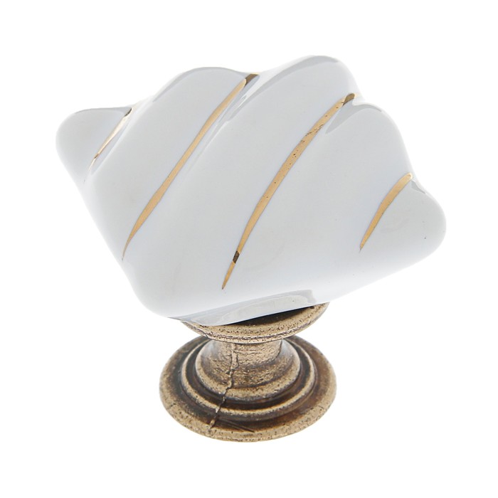 Ручка-кнопка Ceramics 023, керамическая, белая