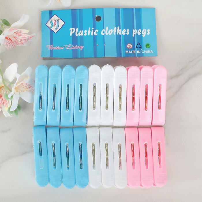 Набор прищепок бельевых "Пальчики" 20 шт. 12х12х4 см пластик