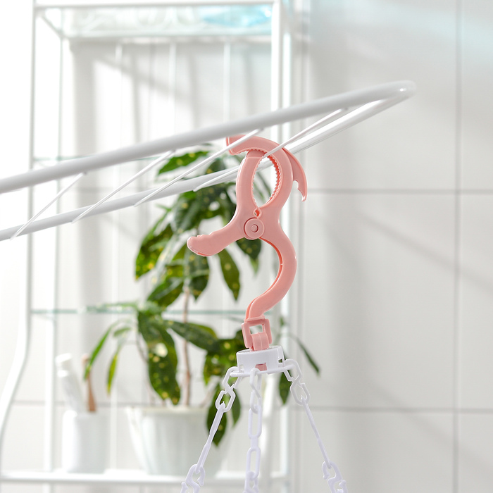 Сушилка для белья подвесная круглая 10 прищепок, 34х34 см, цвет МИКС