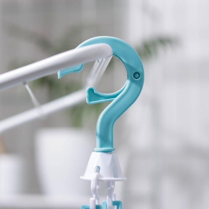 Сушилка для белья подвесная квадратная 6 вешалок, 48х38х47 см, цвет МИКС