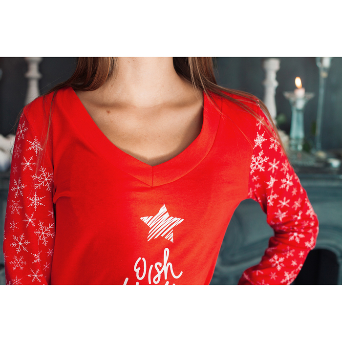 Платье женское KAFTAN "Snow", красн., р-р 40-42, 100% хл