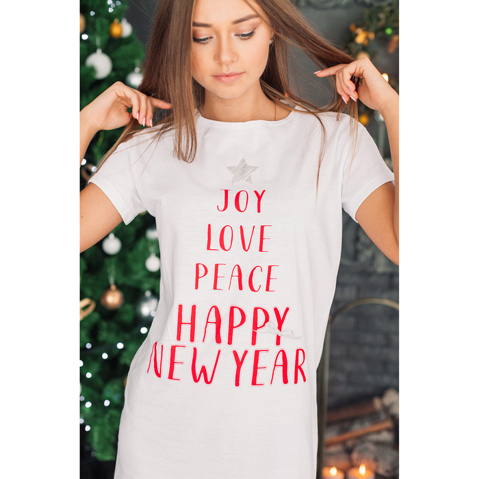 Платье женское KAFTAN "Christmas", бел., р-р 40-42, 100% хл