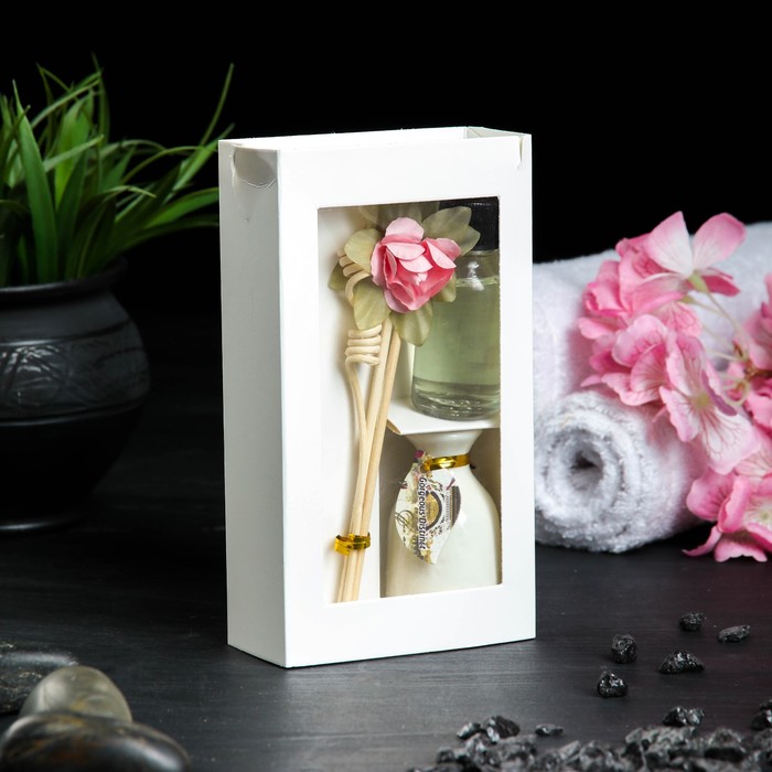 Подарочный набор с аромомаслом 15 мл "Ваза с цветком",УЦЕНКА аромат орхидея