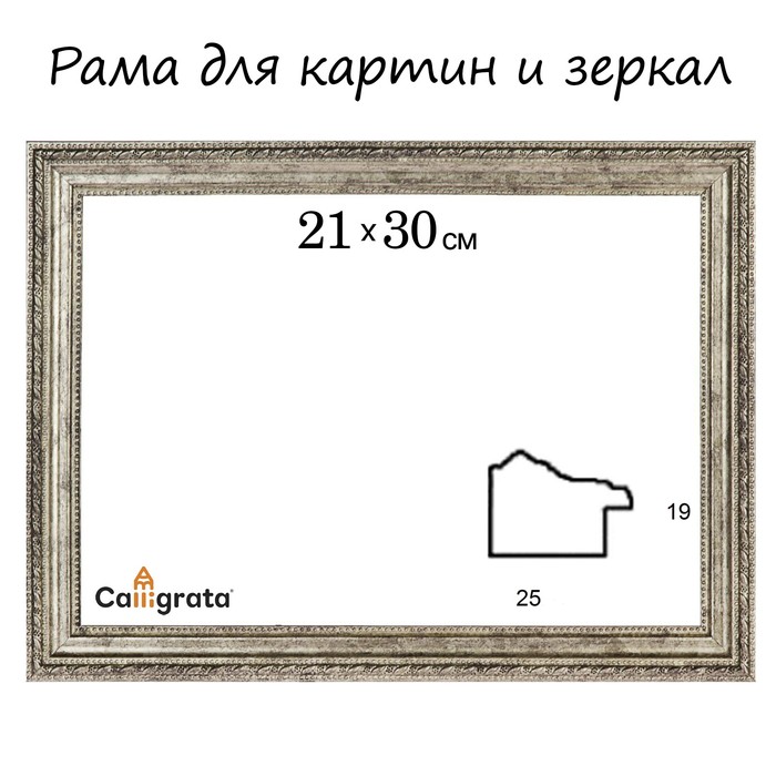 Рама для зеркал и картин пласт 21*30*1,9см, Adele золото